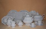 Ceramic, Porcelain, White Body, Octagon Dinner Set