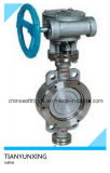Gearbox Metal Hard Sealed/Seal Stainless Steel Butterfly Valve