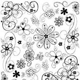 Rub On Sticker/Decal (RUB-002 Flowers)