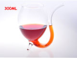 300ml Sipper Glass Mug Wine Juice Vampire Glass Mug with Straw, Special for Drinks