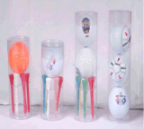 Pet Plastic Clear Hard Golf Set Ball Packing Round Tube