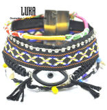 Spring Summer Design Multilayer Lucky Eye DIY Braided Leather Bracelet