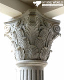 Cream Nova Unpolished Carving Capitals for Building Decoration