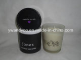Black Boxed Glass Candle with Logo Printing