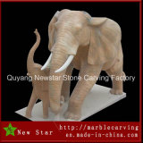 Stone Carving Granite Sculpture Animal Statue Stone Elephant for Decoration