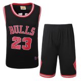 Bulls Black Basketball T-Shirt with Name and Number 23