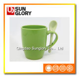 Glazed Porcelain Mug with Spoon Chb006