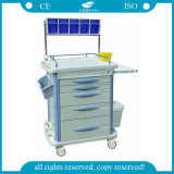 AG-At007b3 Medical Supply Hospital Luxurious ABS Anesthesia Trolley