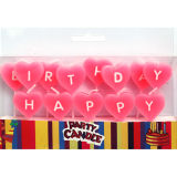 Pink Heart Shaped Letter Birthday Candles (ZMC0059)