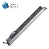 French PDU 6 Outlet with Circuit Breaker and Power Light