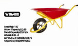 Yellow Frame, Red Coated Tray, Wheel Barrow (Wb6408)