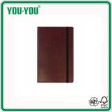 Man-Made Leather Diary Notebook Journal with Elastic Band Closure