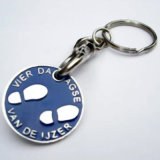 Metal Trolley Coin Competitive Key Chain (XS-KC0337)