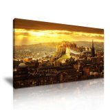 Western European Castle Canvas Printed Painting for Wall Decoration