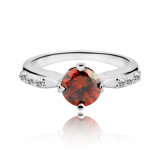 Diamond Cut Fashion Jewellery Garnet Birthstone Ring