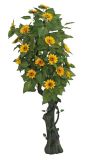 Artificial Plants and Flowers of Sunflower Tree Green Color 180cm