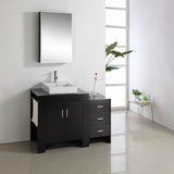 Lacquer Espresso Bathroom Vanity in Solid Wood