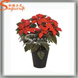 2015 Hot Sale Artificial Plastic Christmas Bonsai Silk Flower