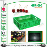 Ventilated Shopping Mall Collapsible Plastic Fruit Crates