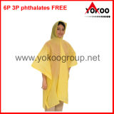 Eco-Friendly PEVA Waterproof Adult Poncho, Raincoat