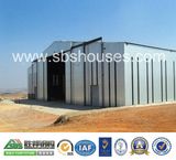 Sliding Door/White Sandwhich Panel Steel Building