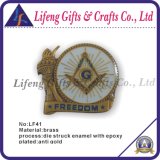 Freedom 3D Antique Gold Brass Masonic Pins
