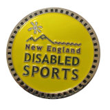 Yellow Sports Metal Badge