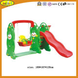 Kids Outdoor Plastic Slide with Swing