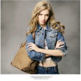 Hot Sale Canvas and Genuine Leather Ladies Handbag (BL640)