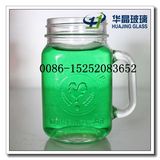 16oz Mason Glass Jars in Metal Screw Cap and Straw Wholesale