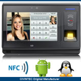 GPRS, WiFi Nfc Biometric Fingerprint Time Attendance with 7'' Touch Screen Android Linux System, Offer Software and Sdk
