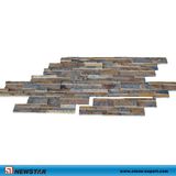 Natural Stone Wall Panel Black Rusty Ledge Slate