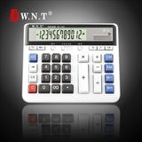 12 Digits Dual Solar Power Desktop Finance Calculator with Business Man or Office