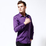 Purple Men Shirt Long Sleeves
