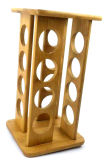 Bh010/Rack Rotates Lazy Susan Bamboo 16 Filled Bottle Pepper Spice Rack