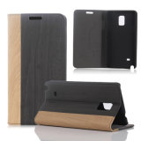 Ultra Thin Wood Wallet Leather Case with Card Slots for Samsung Galaxy S6