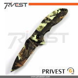 Camouflage Finish Stainless Steel Combat Knife