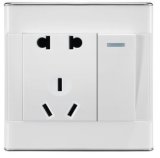 Silver Lace 10A Electrical Socket with Single Switch