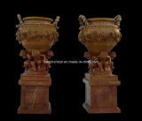Stone Carving Statuary Urn, Flowerpot, Marble Vase (VS307)