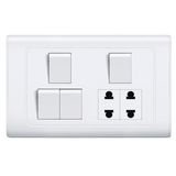 HYA-4 Gang Switch 2 Socket