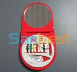 Portable Plastic Sewing Kit with Mirror