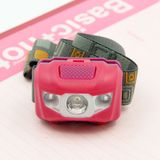 Poppas-T16 4 Mode Waterproof Ipx6 1W White LED +2 Red SMD LED Light Headlamp for Bicycle Outdoor Spoot Fish Runnuing