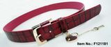 Red Crocodile Grain PU Belt