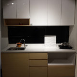 Thailand Hotel Room Highlights Baking Lacquer with White Painting Kitchen Cabinet, MDF Board Kitchen Furniture