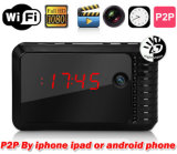 HD WiFi Clock Camera Wireless Night Vision Video Record H. 264 P2p Monitor iPhone iPad Android Phone