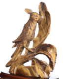 Yellow Tiger's Eye Parrot Figurine, Souvenir Figurine (AC28)