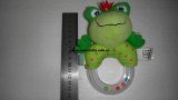 Plush Stuffed Frog Baby Rattle Toys