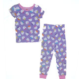 Girl's Short Sleeve Top with Long Pant Fashion 2 PC Kid's Pajamas