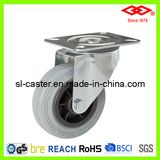 200mm Swivel Plate Grey Rubber Caster Wheel (P102-32D200X50)