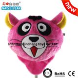 Red Cat Shape Plush Electric Toy Car